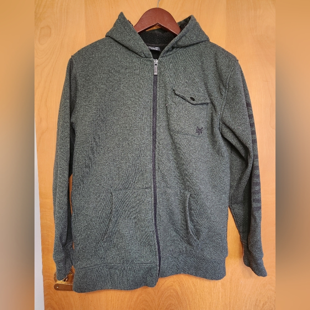 Zoo York Boys Fleece Lined Green Zip Up Hoodie XL (18-20)